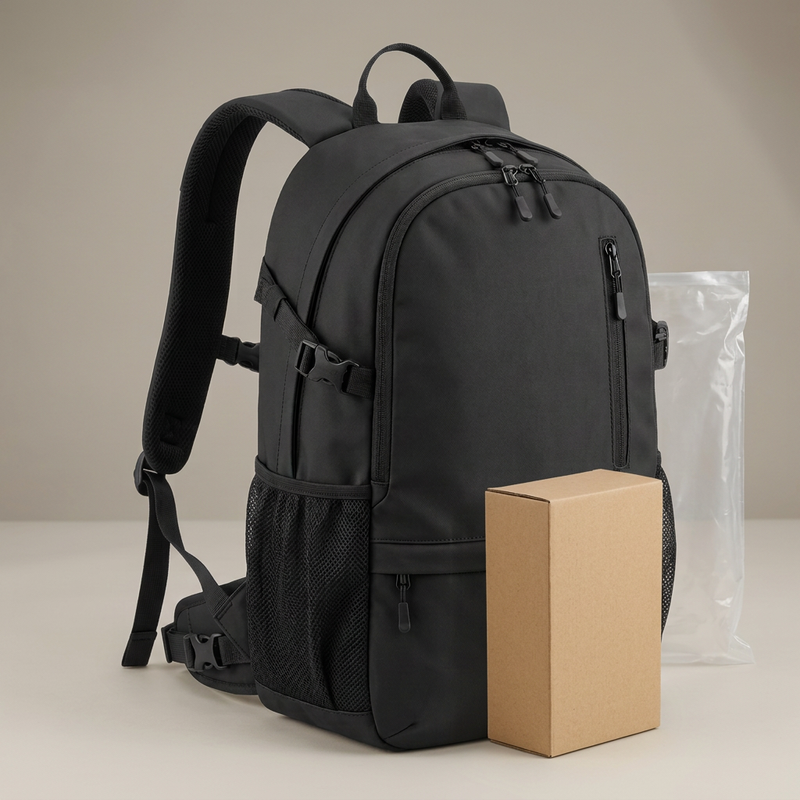 Black Multi-Zip Active Day Backpack
