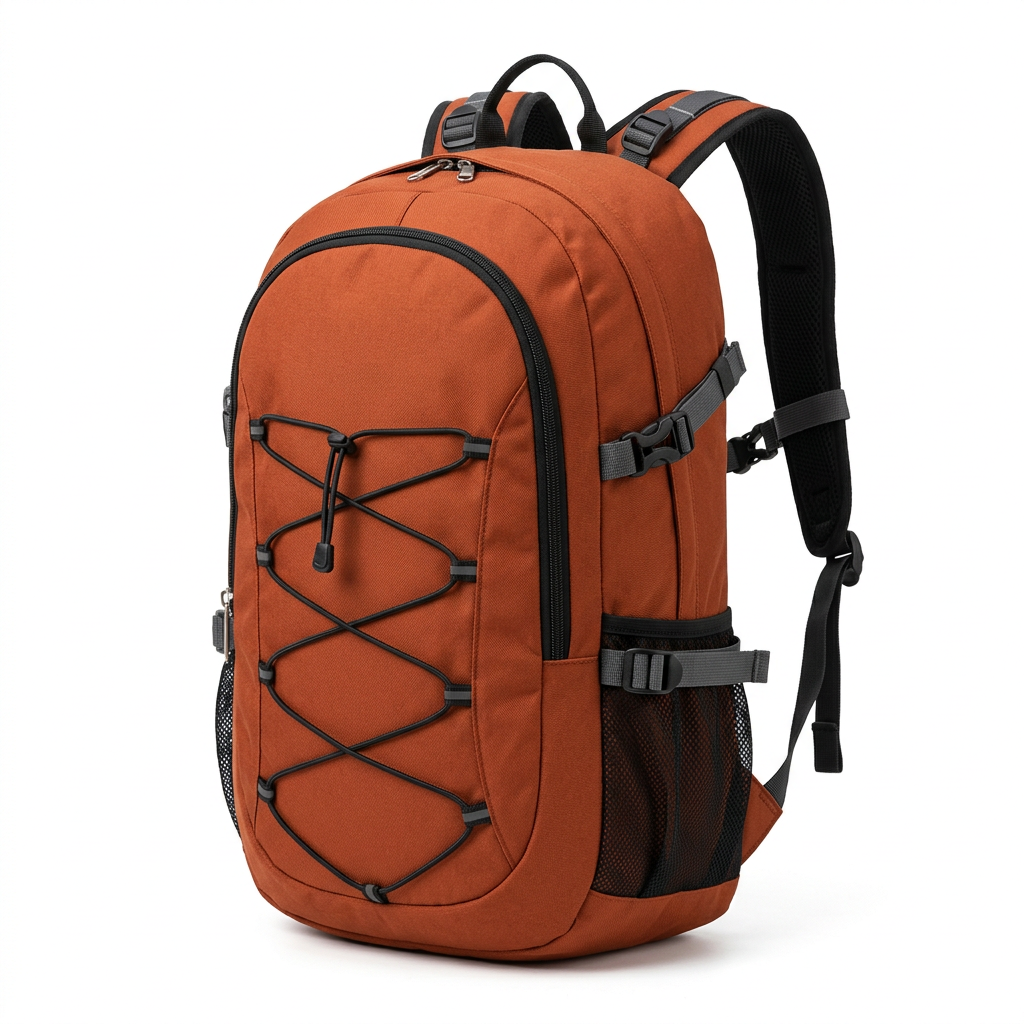 Rust Cord-Front Day Backpack concept: white-background concept hero