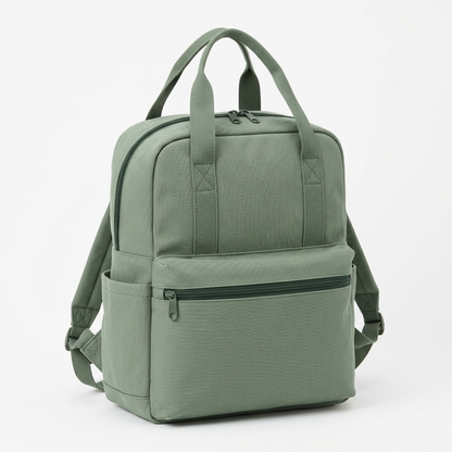 Sage Double-Handle Everyday Backpack concept: white-background concept hero